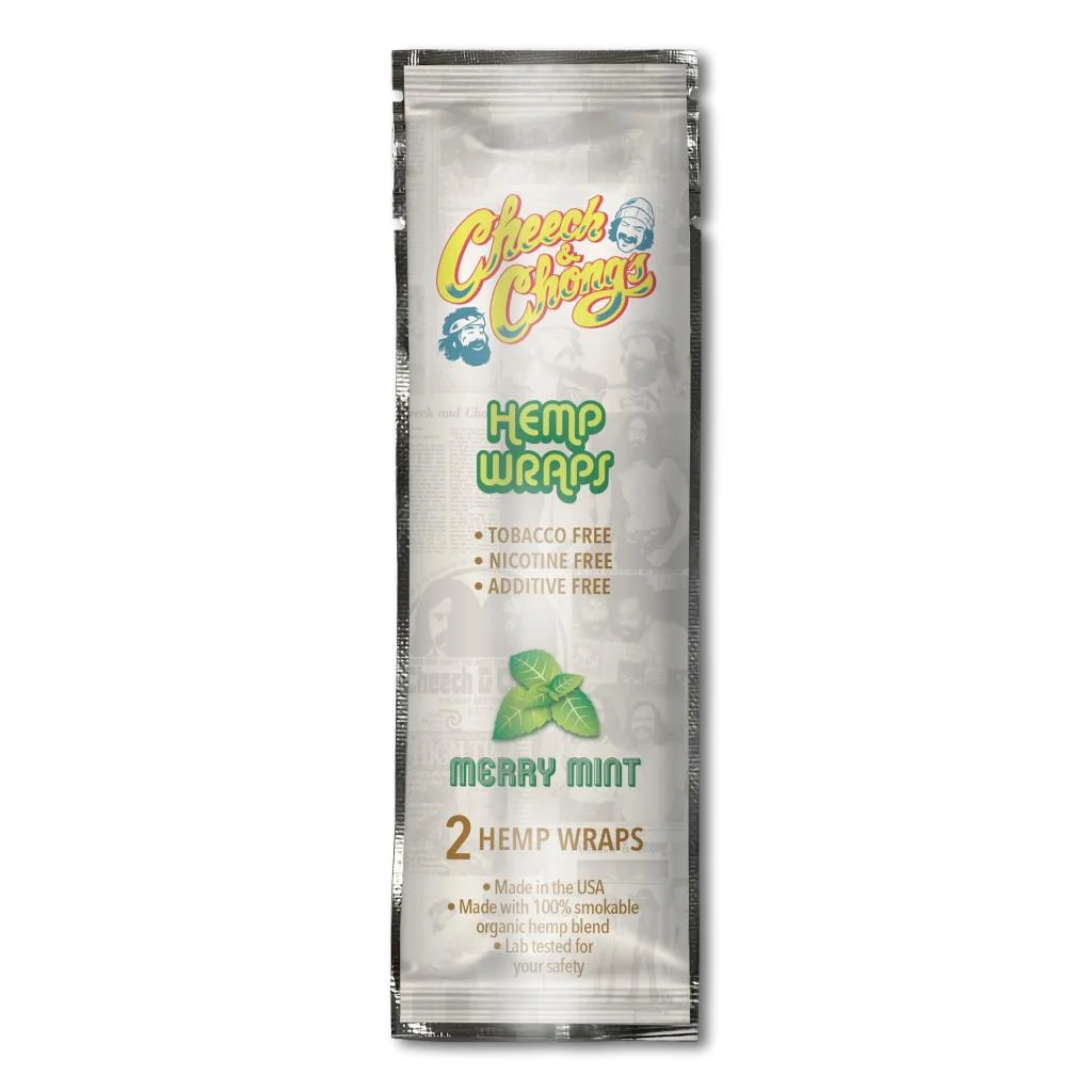 Merry Mint Hemp Wraps Rolling Paper Cheech & Chongs